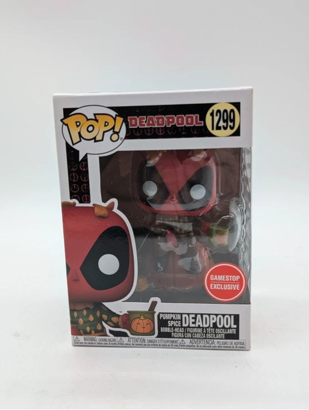 Funko Pop! Marvel Pumpkin Spice Deadpool #1299 GameStop Exclusive